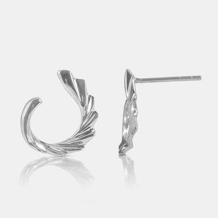 Platinum 3/4 Cable Earrings