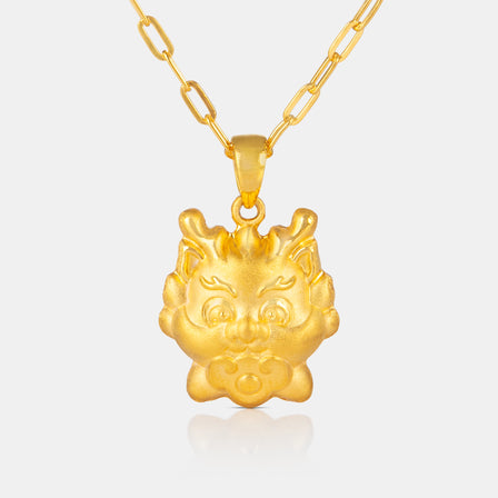 24K Gold Dragon Pendant<meta name="title" content="<span style='display:none;'>Lao Feng Xiang 老凤祥</span> 24K Gold Dragon Pendant">