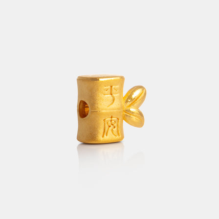 24K Gold Bamboo Charm <meta name="title" content="<span style='display:none;'>Lao Feng Xiang 老凤祥</span> 24K Gold Bamboo Charm ">