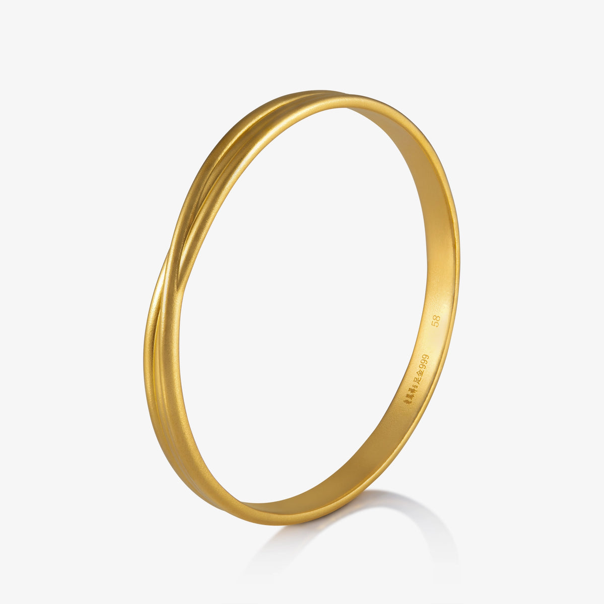 Infinity Crossover Bangle in 24K Antique Gold | A Decade in
