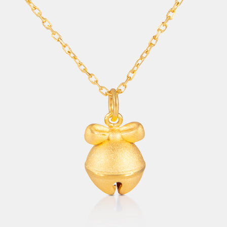 24K Gold Bell Necklace