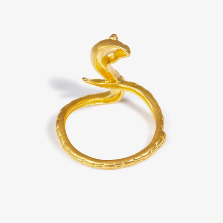 24K Gold Snake Ring – Symbol of Power