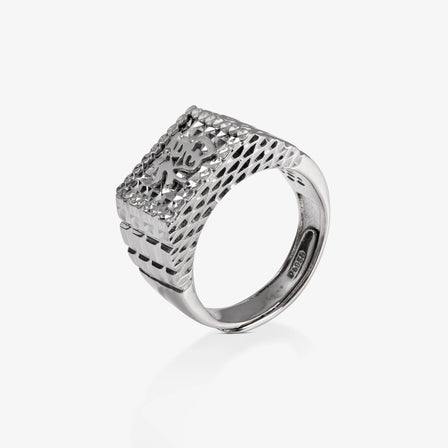 Platinum Blessing Signet Ring