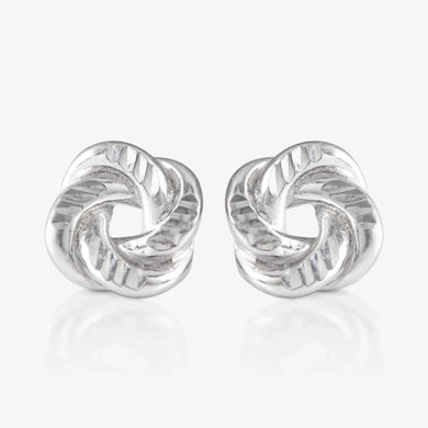 Platinum Knot Earrings