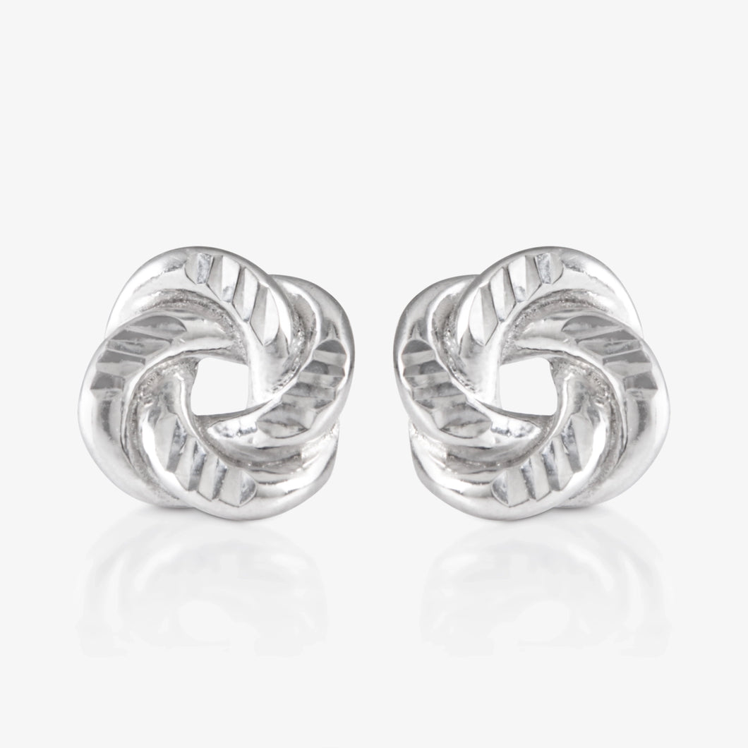 Platinum Knot Earrings