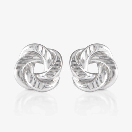 Platinum Knot Earrings