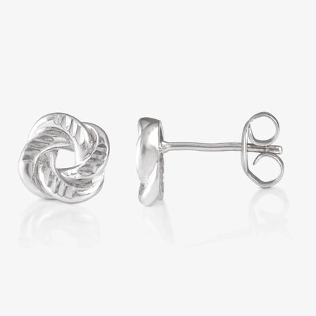 Platinum Knot Earrings