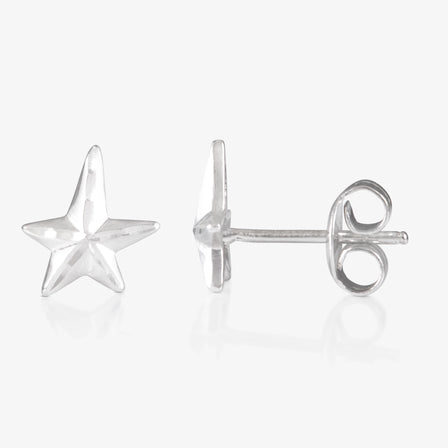 Platinum Star Earrings