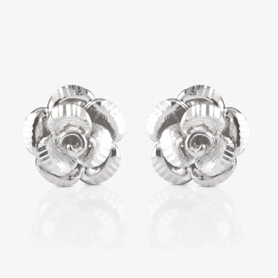 Platinum Rose Earrings