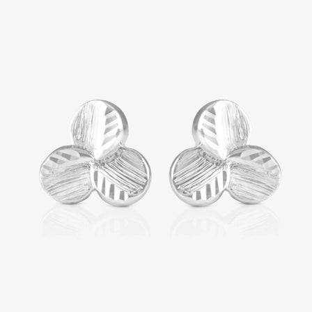 Platinum Clover Earrings