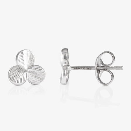 Platinum Clover Earrings