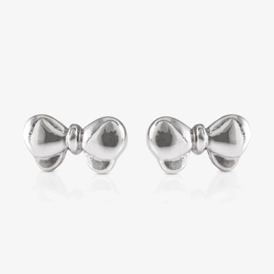 Platinum Bow Earrings