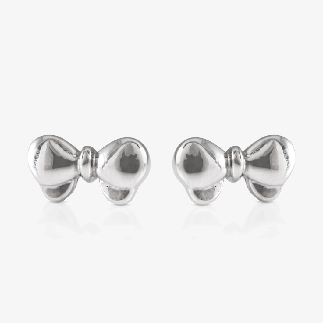 Platinum Bow Earrings