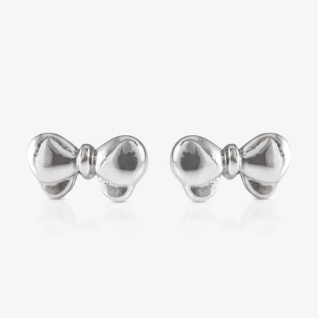 Platinum Bow Earrings