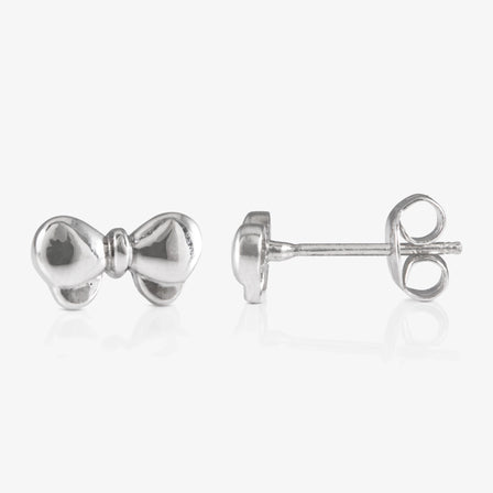 Platinum Bow Earrings