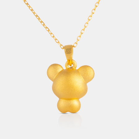 24K Gold Zodiac Rat Pendant with Heart 足金生肖鼠吊坠爱心版| Lao