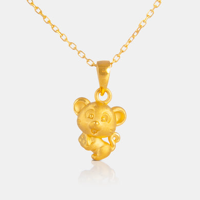 24K Gold Rat Pendant