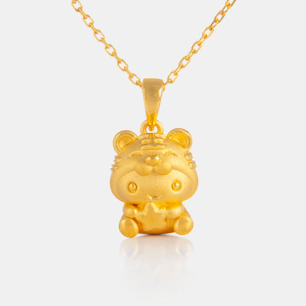 24K Gold Tiger Pendant<meta name="title" content="<span style='display:none;'>Lao Feng Xiang 老凤祥</span> 24K Gold Tiger Pendant">