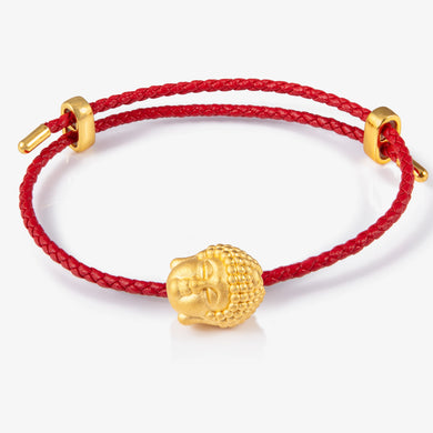24K gold Buddha head charm with closed eyes

佛首金饰，细致螺发与沉静表情

Spiritual gold charm of the Buddha’s face

24K金佛像串饰，寓意宁静智慧