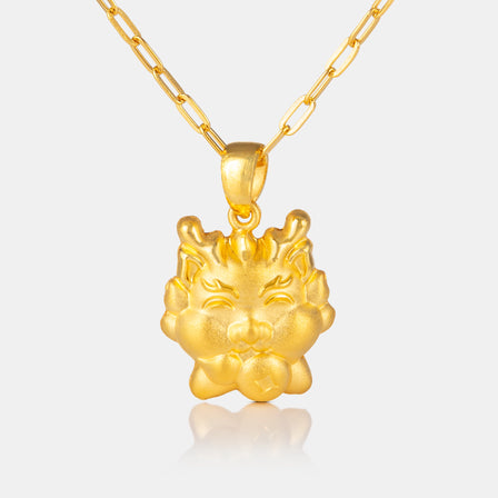 24K Gold Dragon Pendant<meta name="title" content="<span style='display:none;'>Lao Feng Xiang 老凤祥</span> 24K Gold Dragon Pendant">