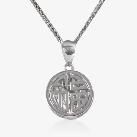 Platinum Round Blessing Pendant