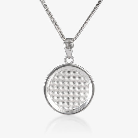 Platinum Round Fu Pendant