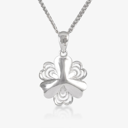 Platinum  Flower Pendant