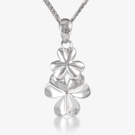 Platinum Double Peony Pendant