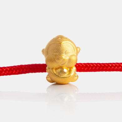 24K Gold Monkey Zodiac Charm