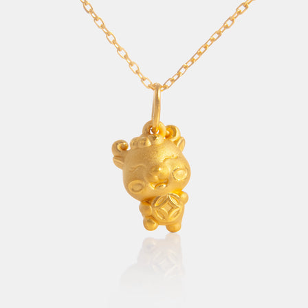 24K Gold Sheep Pendant<meta name="title" content="<span style='display:none;'>Lao Feng Xiang 老凤祥</span> 24K Gold Sheep Pendant">