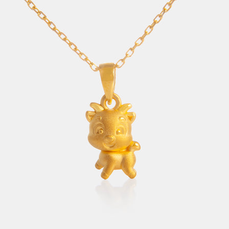 24K Gold Sheep Pendant<meta name="title" content="<span style='display:none;'>Lao Feng Xiang 老凤祥</span> 24K Gold Sheep Pendant">