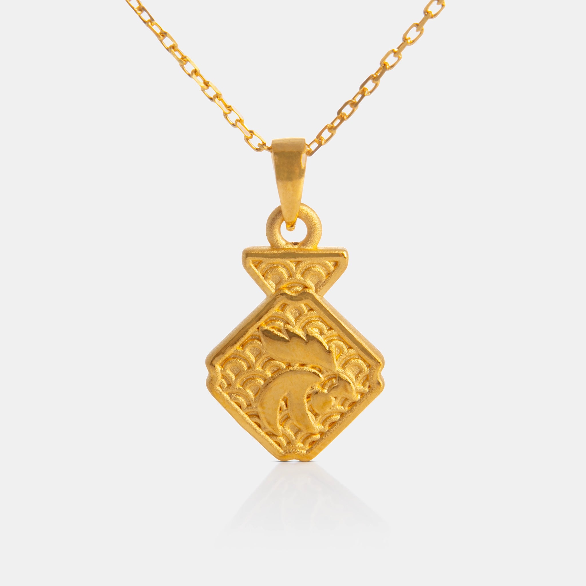 24K Gold Rooster Pendant