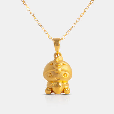 24K Gold Rooster Pendant