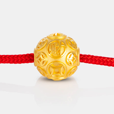 24K Gold Ancient Coin Ball Charm <meta name="title" content="<span style='display:none;'>Lao Feng Xiang 老凤祥</span> 24K Gold Ancient Ball Charm">