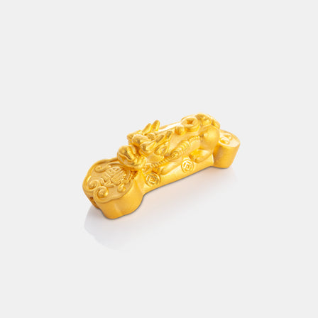 24K Gold Pixiu and Ruyi Charm <meta name="title" content="<span style='display:none;'>Lao Feng Xiang 老凤祥</span> 24K Gold Pixiu and Ruyi Charm">