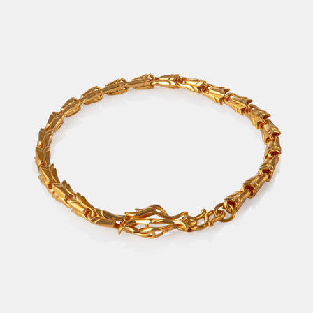 24K Gold Dragon Scale Bracelet <meta name="title" content="<span style='display:none;'>Lao Feng Xiang 老凤祥</span> 24K Gold Dragon Scale Bracelet">