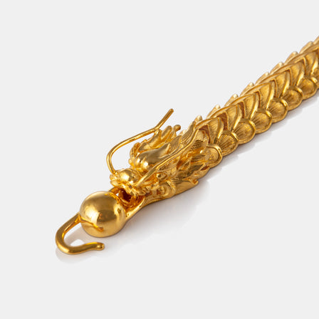 24K Gold Dragon Scale Bracelet <meta name="title" content="<span style='display:none;'>Lao Feng Xiang 老凤祥</span> 24K Gold Dragon Scale Bracelet">