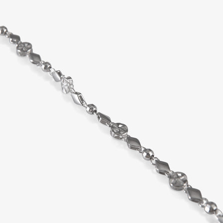 Platinum Geometric Link Bracelet