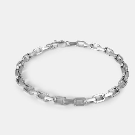 Platinum Cable Link Bracelet