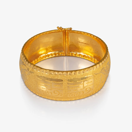 24K Gold Dragon and Phoenix Bangle