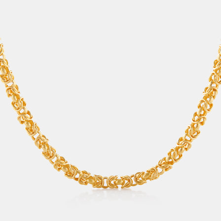 24K Gold Byzantine Link Necklace