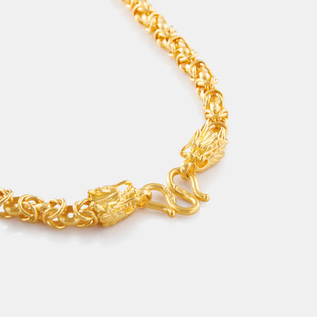 24K Gold Byzantine Link Necklace