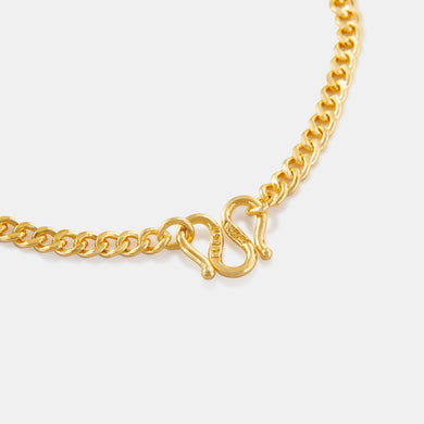 24K Gold Curb Link Bracelet