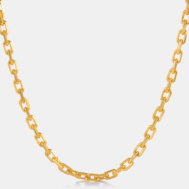 24K Gold Cable Link Necklace
