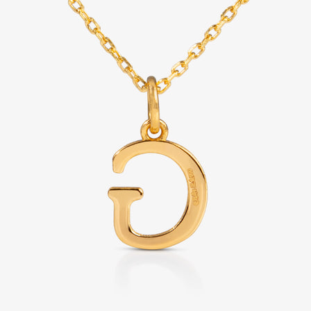 24K Gold Monogram Necklace - Letter G