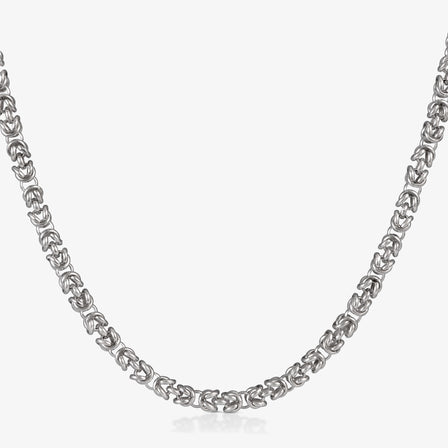 Platinum Byzantine Link Necklace