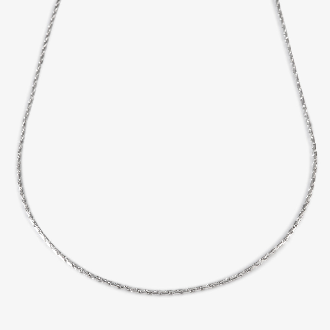 Platinum Rope Link Necklace