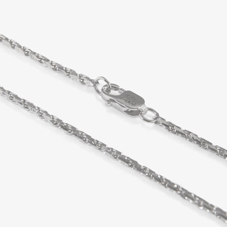 Platinum Rope Link Necklace