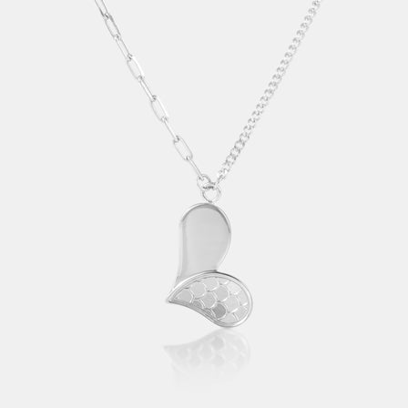 Platinum Mini Heart  Necklace