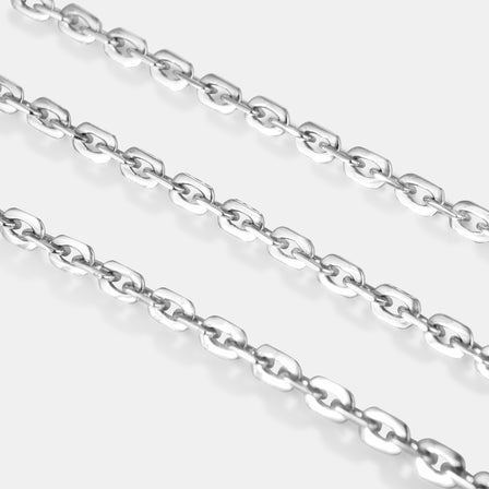 Platinum Cable Link Necklace